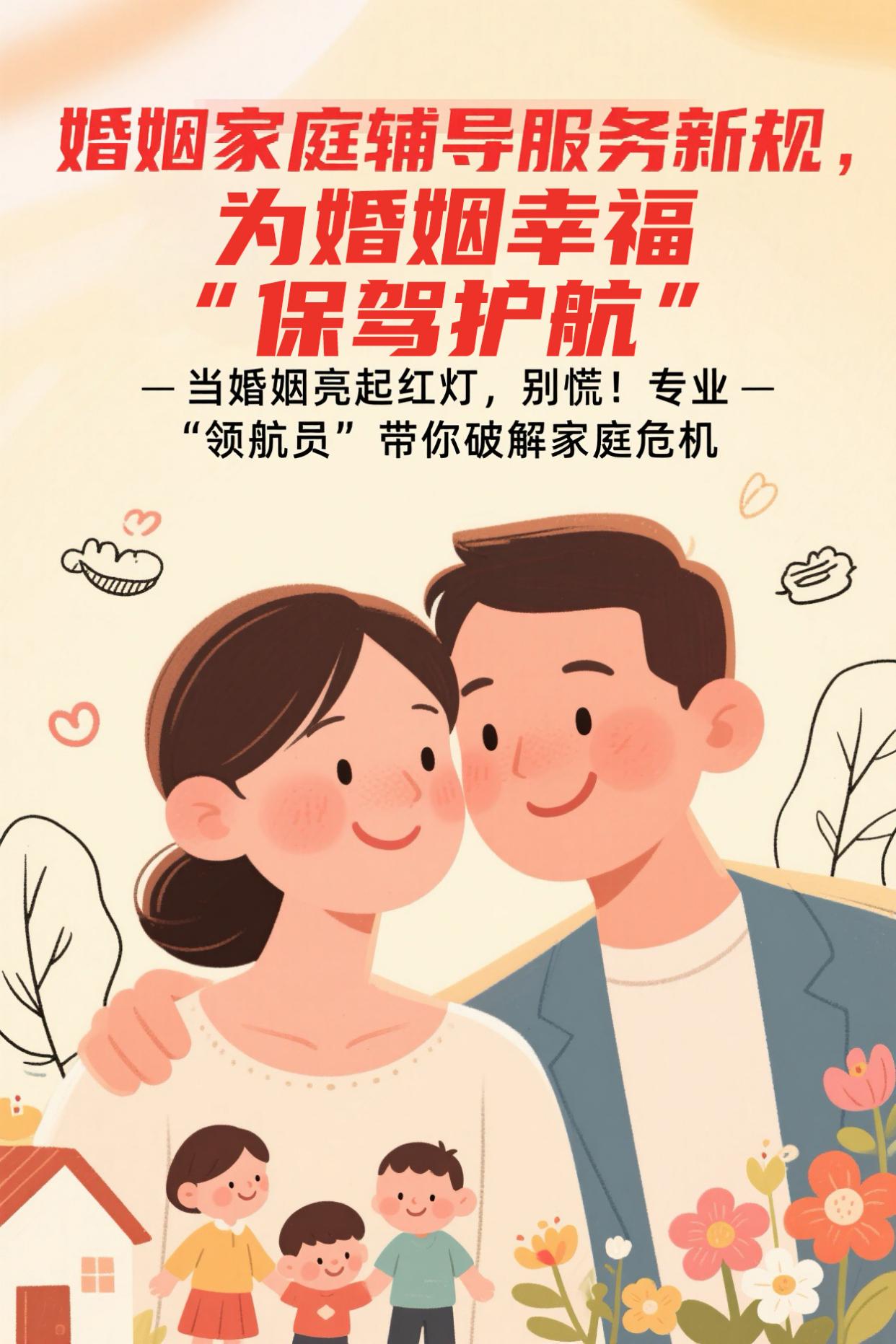 婚姻家庭輔導服務新規,為幸福婚姻 "保駕護航"!